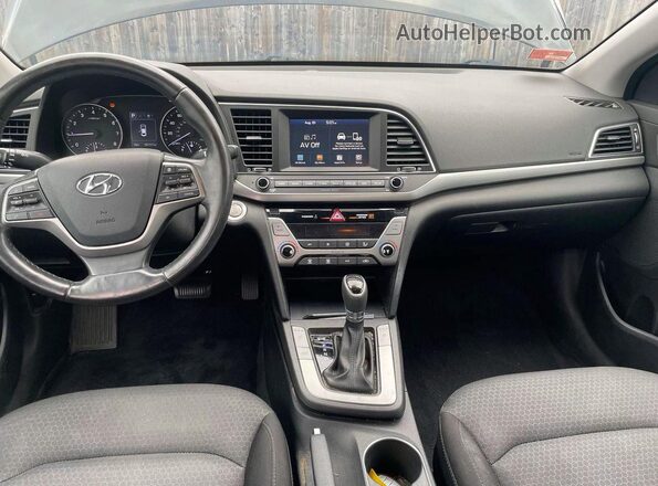 5NPD84LF1HH194151 2017 HYUNDAI ELANTRA Black Rear seats view