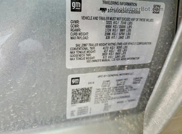 1GTUUDED4TZ320303 2026 GMC SIERRA Gray Вид наклейки з VIN-кодом