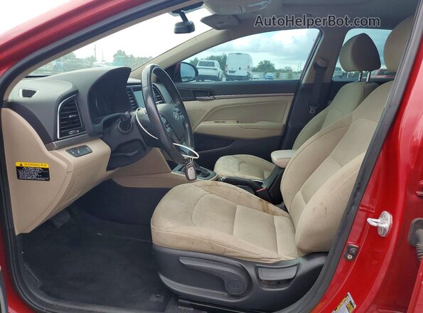 KMHD84LF4JU575872 2018 HYUNDAI ELANTRA Red Vista del salpicadero