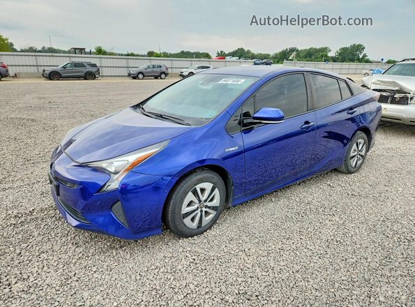 JTDKBRFUXJ3596428 2018 TOYOTA PRIUS Blue Rear left