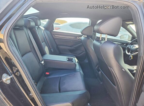 1HGCV1F38KA045501 2019 HONDA ACCORD Black Widok wnętrza z tyłu