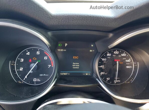 ZASFAKAN6J7B81313 2018 ALFA ROMEO STELVIO Blue Հետևի նստատեղերի տեսք