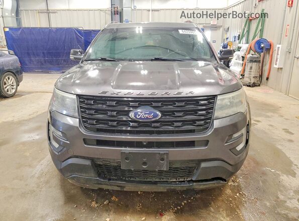 1FM5K8GT0GGD28353 2016 FORD EXPLORER Gray უკანა ხედი