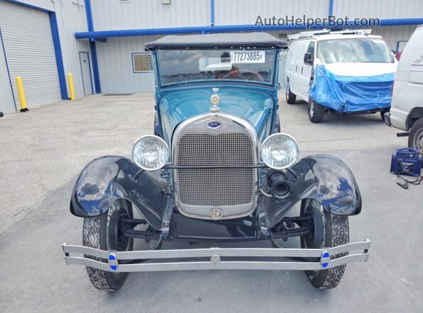 A36217 1928 FORD MODEL Бирюзовый Вид спереди