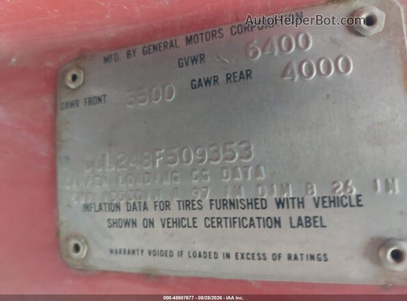 CCL248F509353     1978 CHEVROLET PICKUP Red Engine compartment view