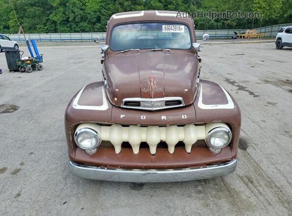 F10L2V21635 1952 FORD F-1 Brown Դիմացի տեսք