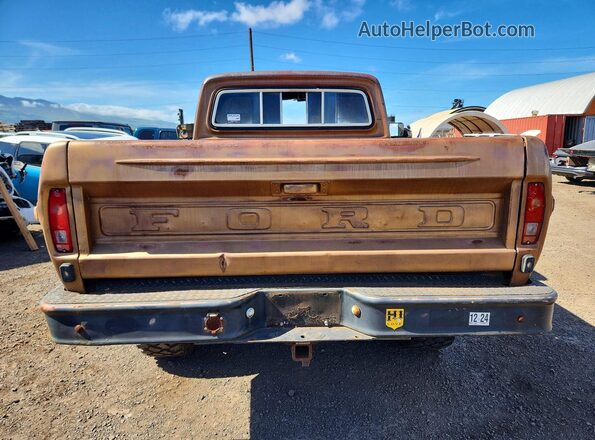 F11YRP24372 1972 FORD F100 Tan Widok z tyłu