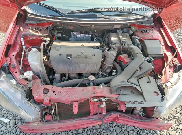 JA32U2FU2HU005769 2017 MITSUBISHI LANCER Red უკანა სალონის ხედი