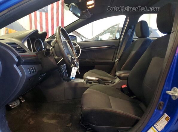 JA32U2FU2HU010843 2017 MITSUBISHI LANCER Blue წინა სალონის ხედი