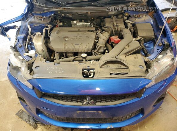 JA32U2FU2HU010843 2017 MITSUBISHI LANCER Blue უკანა სალონის ხედი