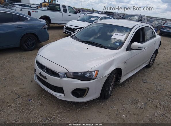JA32U2FU3GU012275 2016 MITSUBISHI LANCER White წინა მარცხენა ხედი სამი მეოთხედიდან