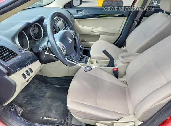 JA32U2FU3HU006753 2017 MITSUBISHI LANCER Красный Вид салона спереди