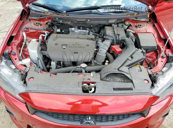 JA32U2FU5HU014157 2017 MITSUBISHI LANCER Red უკანა სალონის ხედი
