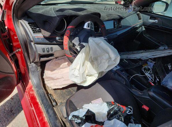 JA32U2FU6HU012207 2017 MITSUBISHI LANCER Red Առջևի վահանակի տեսք
