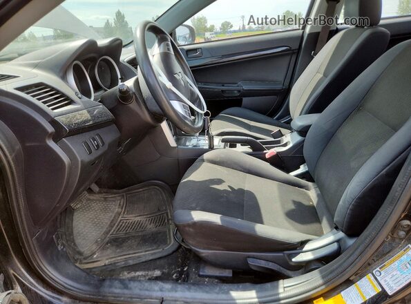 JA32U2FU6HU604674 2017 MITSUBISHI LANCER Black Widok wnętrza z przodu