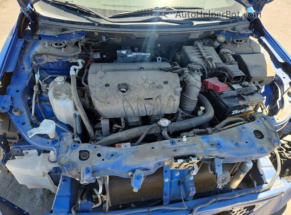 JA32U2FU8HU014332 2017 MITSUBISHI LANCER Blue Vista interior trasera