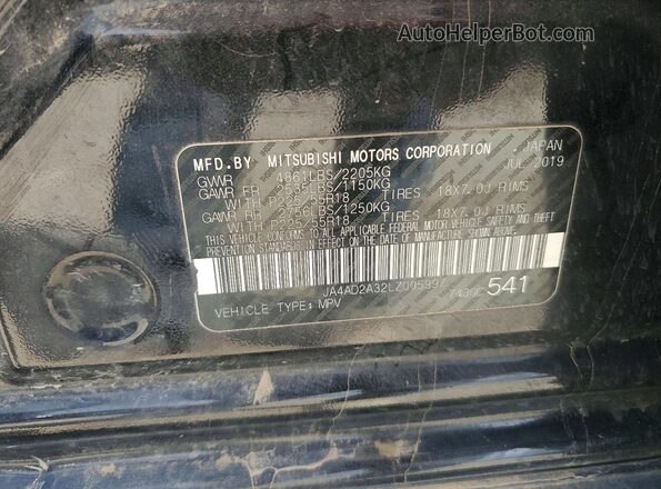JA4AD2A32LZ005997 2020 MITSUBISHI OUTLANDER Black Widok komory silnika
