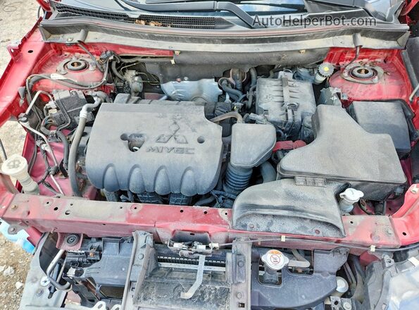 JA4AD2A34JZ063185 2018 MITSUBISHI OUTLANDER Red ძრავის განყოფილების ხედი