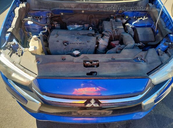 JA4AP3AU2JU020466 2018 MITSUBISHI OUTLANDER Blue Սալոնի հետևի տեսք