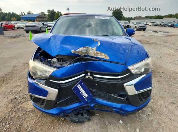 JA4AP3AU3KU002236 2019 MITSUBISHI OUTLANDER Blue წინა პანელის ხედი