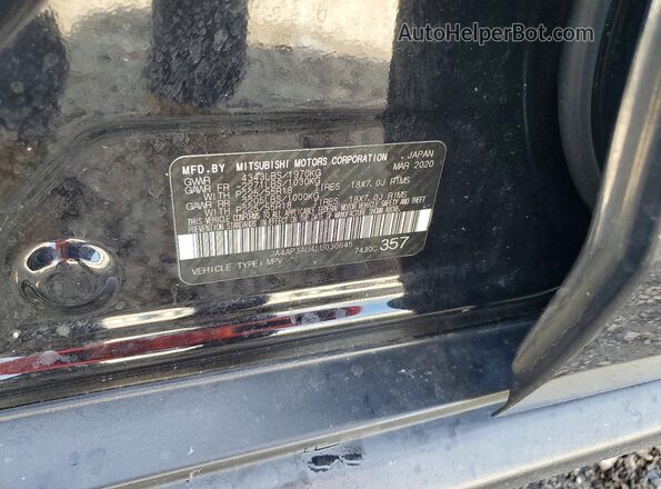 JA4AP3AU4LU030645 2020 MITSUBISHI OUTLANDER Black Вид підкапотного простору