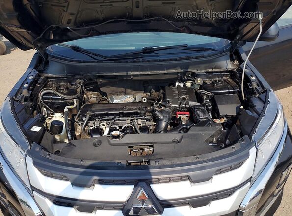 JA4AP3AU7LU013032 2020 MITSUBISHI OUTLANDER Black ძრავის განყოფილების ხედი