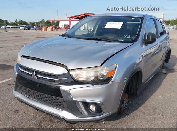 JA4AP3AW2JU015740 2018 MITSUBISHI OUTLANDER SPORT Silver Передня ліва чверть