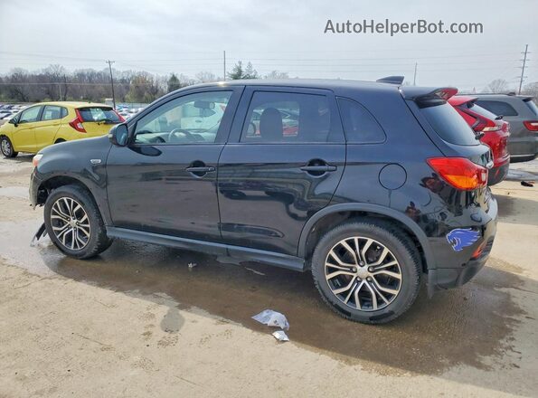 JA4AP3AW2JU019268 2018 MITSUBISHI OUTLANDER Черный Задняя левая четверть