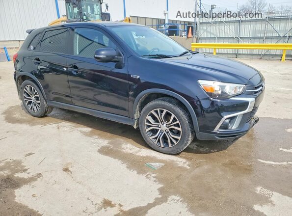 JA4AP3AW2JU019268 2018 MITSUBISHI OUTLANDER Черный Передняя правая четверть