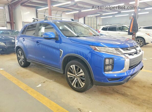 JA4AP4AU6LU012556 2020 MITSUBISHI OUTLANDER Blue Առջևի աջ