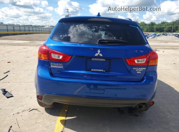 JA4AP4AW2HZ024084 2017 MITSUBISHI OUTLANDER Blue უკანა ხედი