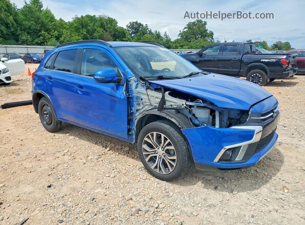 JA4AP4AW2JU024802 2018 MITSUBISHI OUTLANDER Blue Delantero derecho