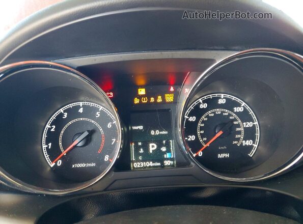JA4APUAUXMU014313 2021 MITSUBISHI OUTLANDER Red Instrument cluster view