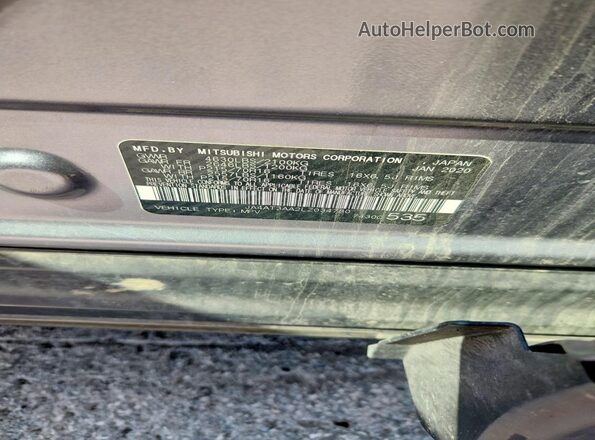 JA4AT3AA2LZ034780 2020 MITSUBISHI ECLIPSE Silver Widok wnętrza 360 stopni