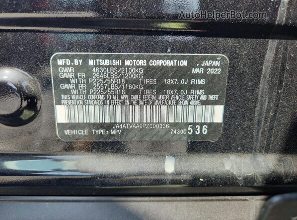 JA4ATVAA9PZ000336 2023 MITSUBISHI ECLIPSE Черный Вид подкапотного пространства