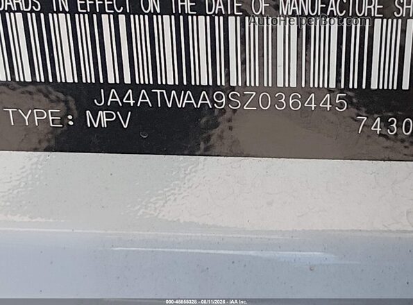 JA4ATWAA9SZ036445 2025 MITSUBISHI ECLIPSE CROSS White Engine compartment view