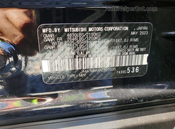 JA4ATWAAXRZ001035 2024 MITSUBISHI ECLIPSE Black Սալոնի 360 աստիճան տեսք