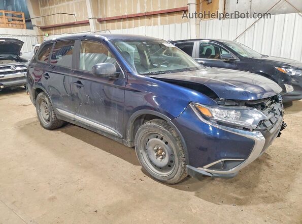 JA4AZ3A3XJZ058029 2018 MITSUBISHI OUTLANDER Синий Передняя правая четверть