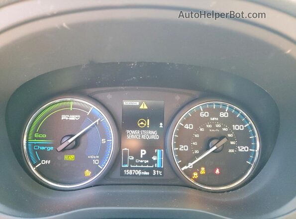 JA4J2VA78MZ000671 2021 MITSUBISHI OUTLANDER Maroon Instrument cluster view
