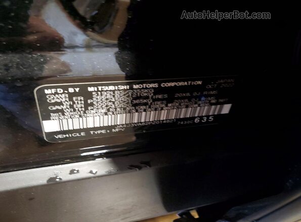 JA4J3VA82PZ014821 2023 MITSUBISHI OUTLANDER Black 360 interior view