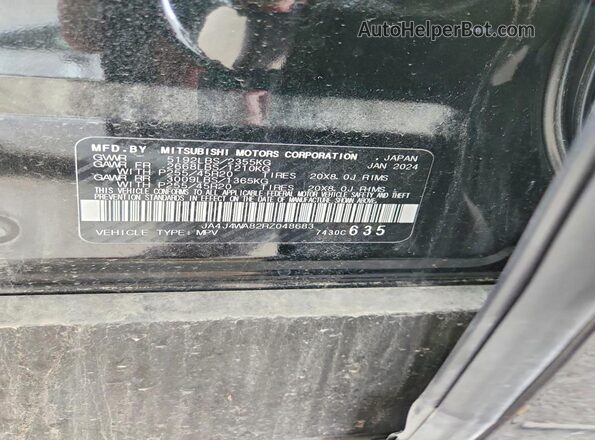 JA4J4WA82RZ048683 2024 MITSUBISHI OUTLANDER Black Vista del compartimento del motor
