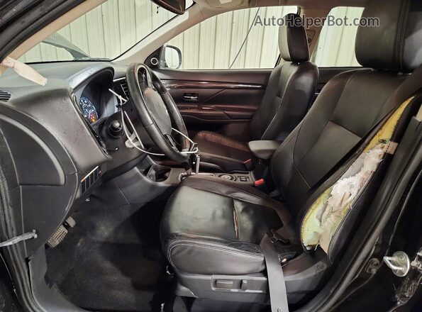 JA4JZ4AX0GZ055190 2016 MITSUBISHI OUTLANDER Black Widok wnętrza z przodu