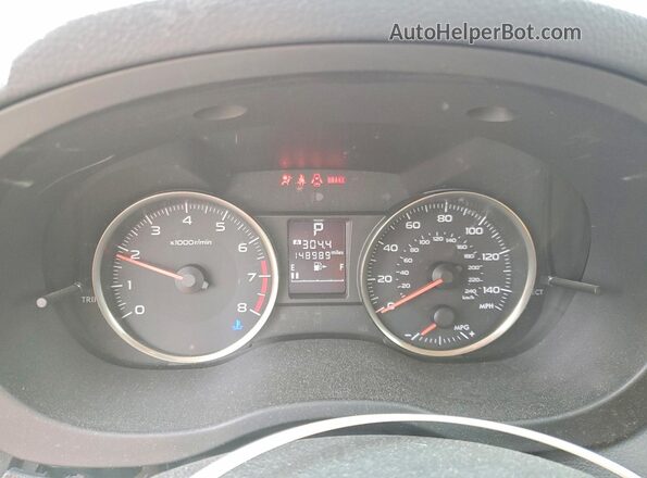 JF1GJAA63GH017736 2016 SUBARU IMPREZA Burgundy Instrument cluster view