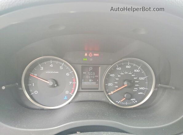 JF1GJAB63GH015158 2016 SUBARU IMPREZA Maroon Instrument cluster view