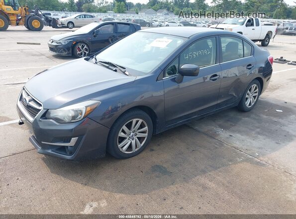 JF1GJAB69GH014077 2016 SUBARU IMPREZA Gray წინა მარცხენა ხედი სამი მეოთხედიდან