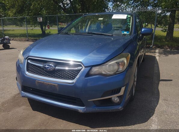 JF1GJAF64GH017754 2016 SUBARU IMPREZA Blue Вид спереду