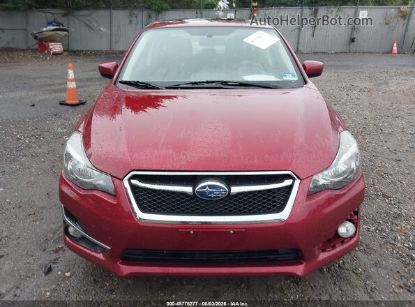 JF1GJAF65GH012028 2016 SUBARU IMPREZA Красный Вид спереди