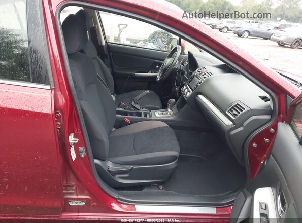 JF1GJAF65GH012028 2016 SUBARU IMPREZA Красный Вид салона спереди