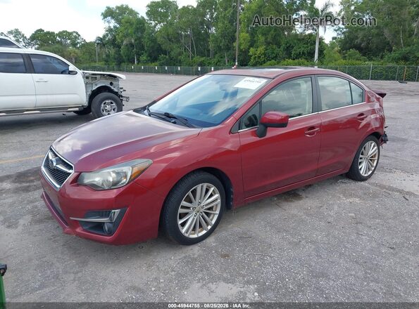 JF1GJAF69GH003574 2016 SUBARU IMPREZA Red წინა მარცხენა ხედი სამი მეოთხედიდან
