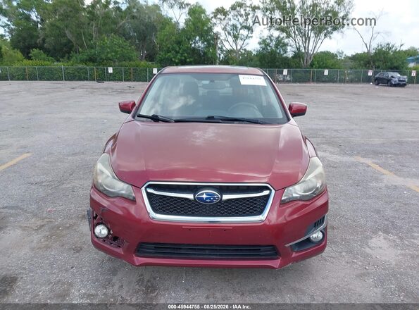 JF1GJAF69GH003574 2016 SUBARU IMPREZA Red ხელსაწყოთა პანელის ხედი